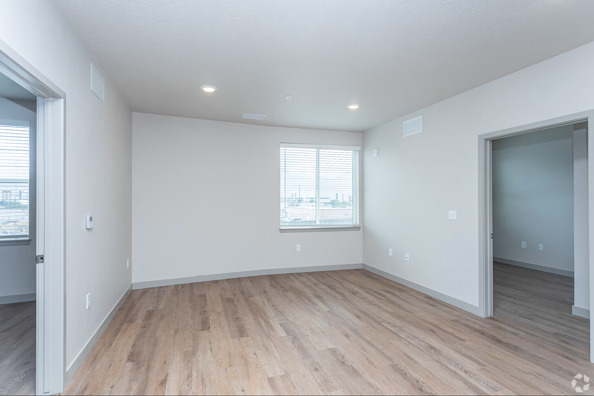 Completed interior walls with smooth drywall finish