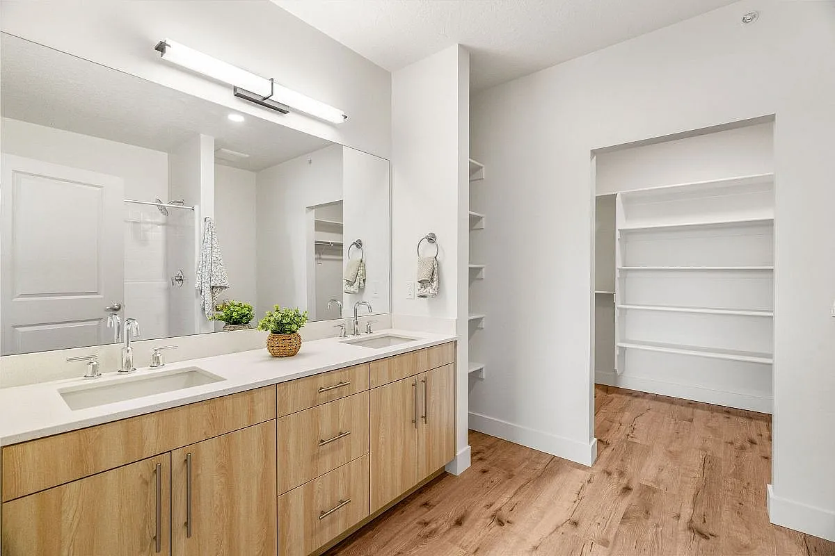 Completed interior space with finished drywall